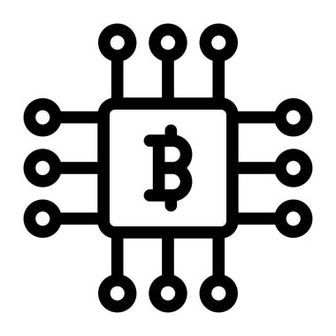 bitcoin. Web simgesi basit illüstrasyon