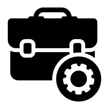 evrak çantası ikonu vektör illüstrasyonu