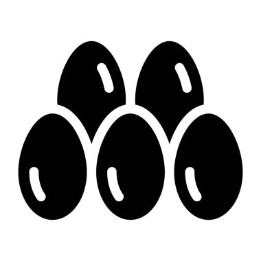 siyah ve beyaz yumurtalar, vektör illüstrasyon