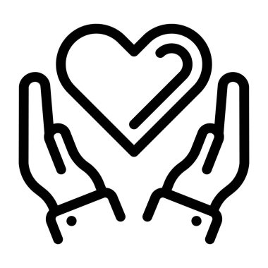 Kalp. Web simgesi basit illüstrasyon