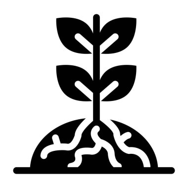 Bitki. Web simgesi basit illüstrasyon