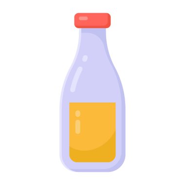 Bir şişe su ikonu. beyaz arkaplanda izole edilmiş web tasarımı için süt sıvısı vektör simgeleri çizgi filmi