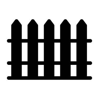 Beyaz arka planda izole edilmiş siyah tarzda bir çit simgesi. vektör illüstrasyonu