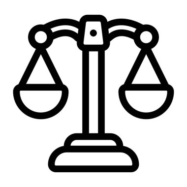 Hukuk ve adalet sağlam vektör simgesi.