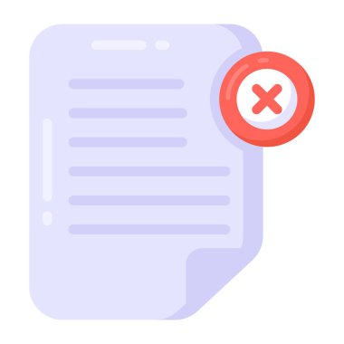 belge düz vektör simgesi