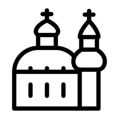 Kiliseye. Web simgesi basit tasarım
