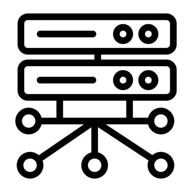 veri merkezi web simgesi basit tasarım