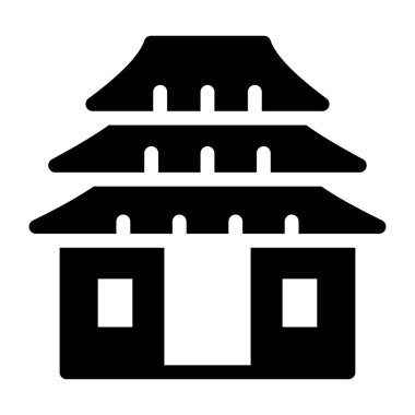 Bina. Web simgesi basit illüstrasyon