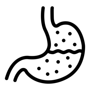 mide ağ simgesi basit illüstrasyon