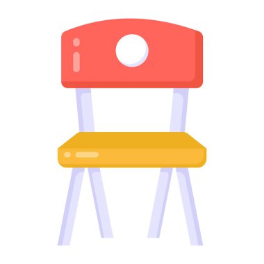 Sandalye. Web simgesi basit illüstrasyon