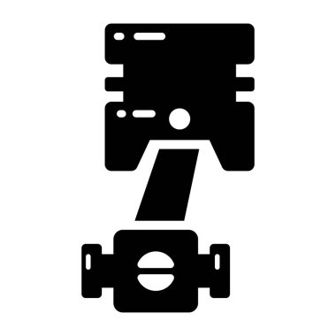 Modern b 'nin vektör illüstrasyonu kahve ikonundan yoksun