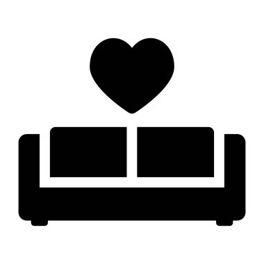 kanepe ikonu vektör illüstrasyonu