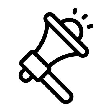 Trompet. Web simgesi basit illüstrasyon