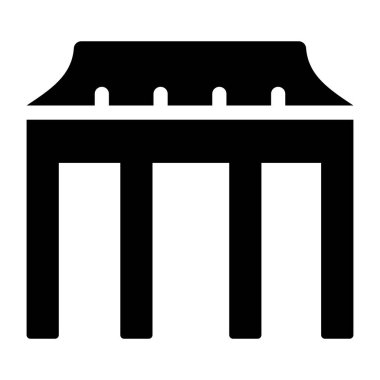 Bina. Web simgesi basit illüstrasyon