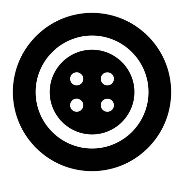 Dikiş düğmesi. Web simgesi basit illüstrasyon