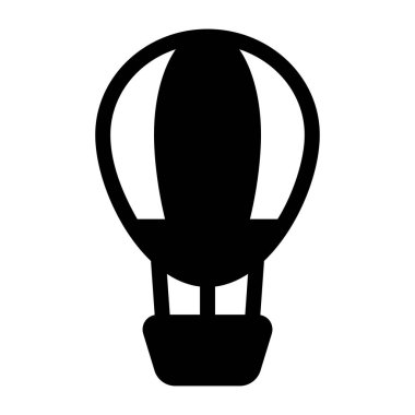 Sıcak hava balonu ikonu. çizgi film vektör sembolü stok illüstrasyonu.