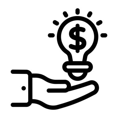 El ele tutuşan para ikonu. Beyaz arkaplanda izole edilmiş web tasarımı için tasarım fikri taşıyıcı sembolü