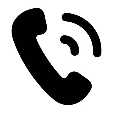 Telefon çağrı ikonu. Web için telefon ahizesi vektör simgelerinin basit çizimi