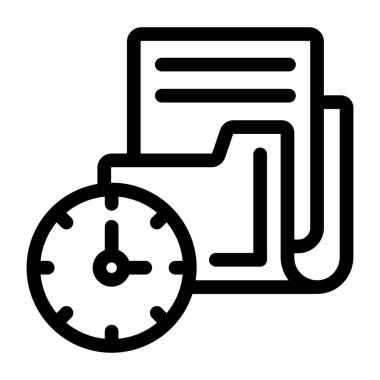 Saat. Web simgesi basit illüstrasyon