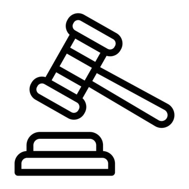 Hakim tokmak düz vektör simgesi
