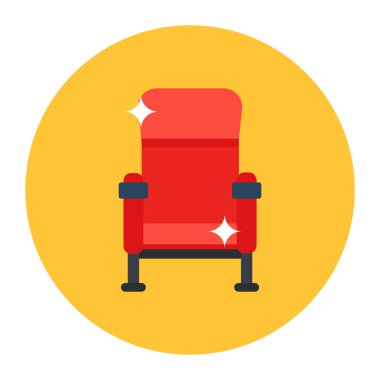 kanepe düz vektör simgesi