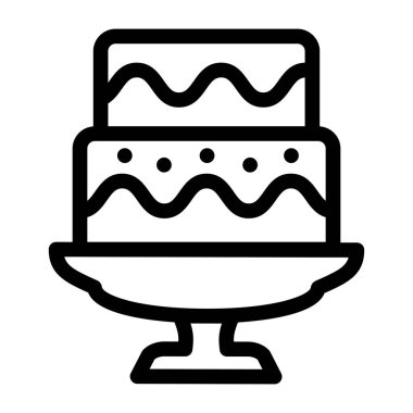 Kek. Web simgesi basit illüstrasyon