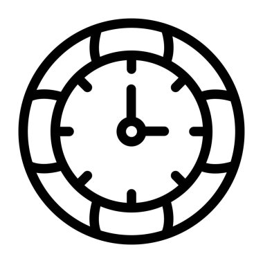 Saat. Web simgesi basit illüstrasyon