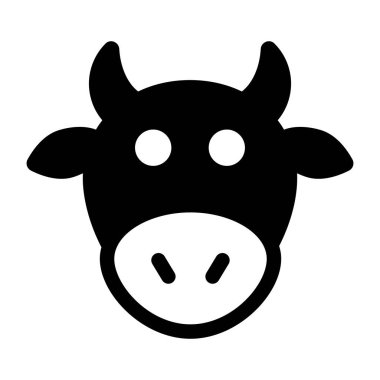inek başı ikon vektör illüstrasyonu