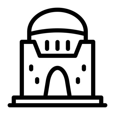 Bina. Web simgesi basit illüstrasyon  