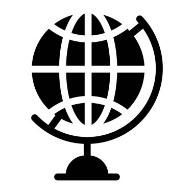 Dünya küresel ikon vektör illüstrasyonuName
