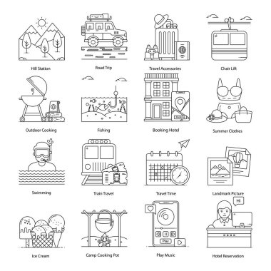Web tasarımı için vektör simgeleri kümesi 