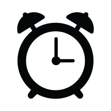 Alarm saat simgesi vektör illüstrasyonu