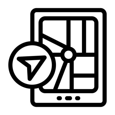 Cep telefonu. Web simgesi basit illüstrasyon