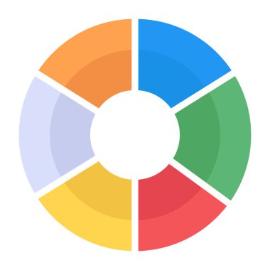 Pasta grafiği simgesi. Web tasarımı için yaşam şamandırası vektör simgelerinin düz çizimi