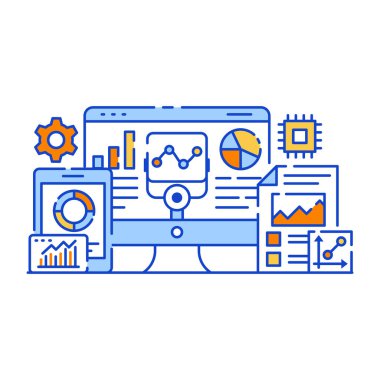 seo modern simgesinin vektör illüstrasyonu