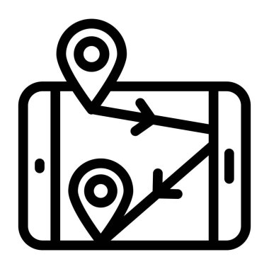 konum. Web simgesi basit illüstrasyon