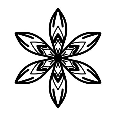 Güzel bir çiçek süslemesinin vektör çizimi