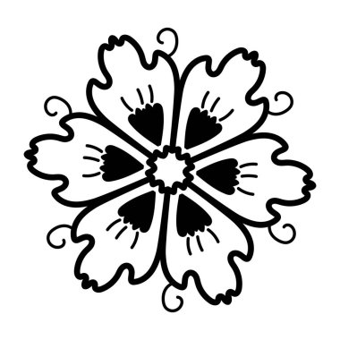 Çiçekli siyah beyaz çiçek deseni