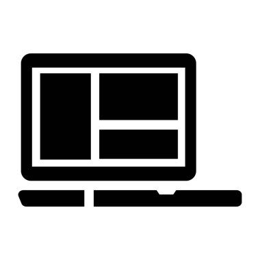 dizüstü bilgisayar web simgesi basit tasarım