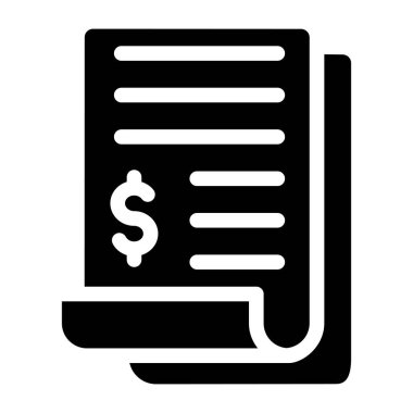fatura vektör simgesi modern basit illüstrasyon