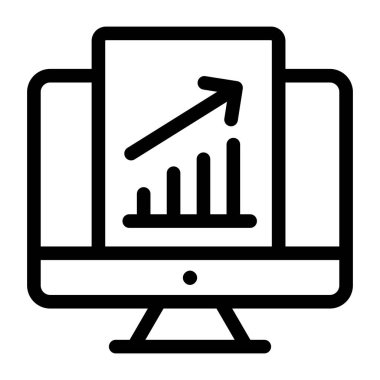 Analizler. Web simgesi basit illüstrasyon