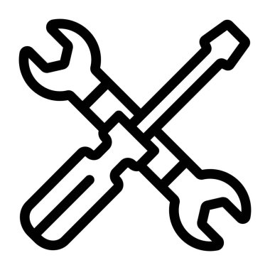 İngiliz anahtarı. Web simgesi basit illüstrasyon