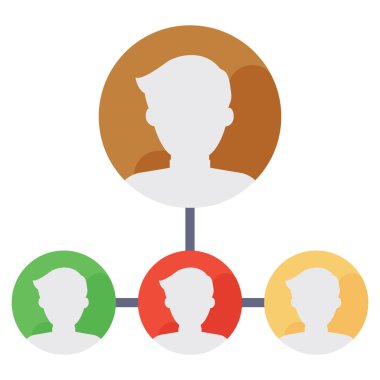 İnsanlar ikonu. düz dizayn. vektör illüstrasyonu.