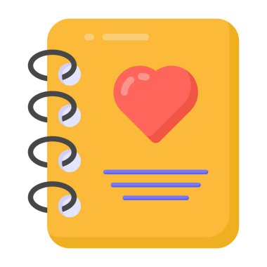 Sevgililer Günü düz vektör simgesi