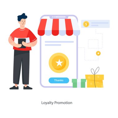 İnternetten alışveriş. vektör illüstrasyonu