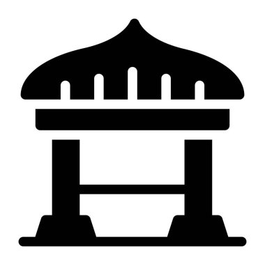 Bina. Web simgesi basit illüstrasyon