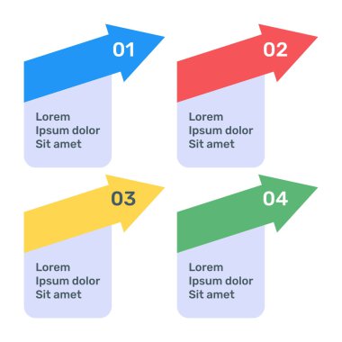 Metin için yeri olan ticari bilgi grafiklerinin vektör illüstrasyonu