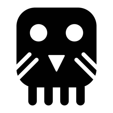 şirin canavar simgesi, vektör illüstrasyonu