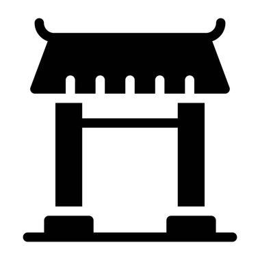 Tapınak. Web simgesi basit illüstrasyon