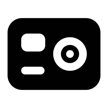 Kamera simgesi, vektör illüstrasyonu